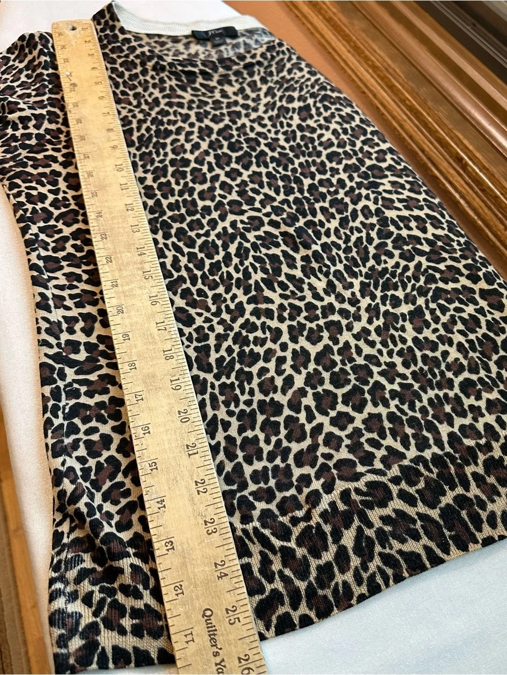 J.Crew Tippi Sweater in Leopard Womens M 100% Merino Wool Style #J6354 Preppy